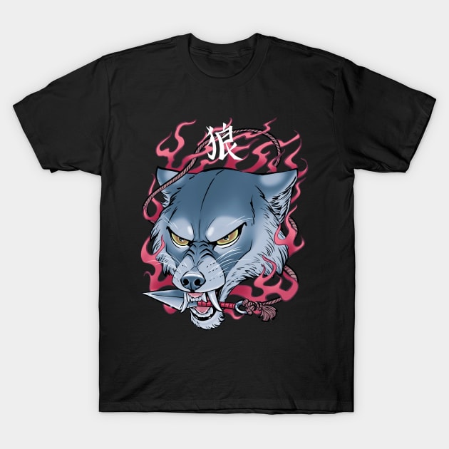 Angry Wolf Kunai T-Shirt by Mang Kumis